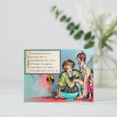 Viktorianisches Halloween Gedicht 3 Postkarte (Stehend Vorderseite)