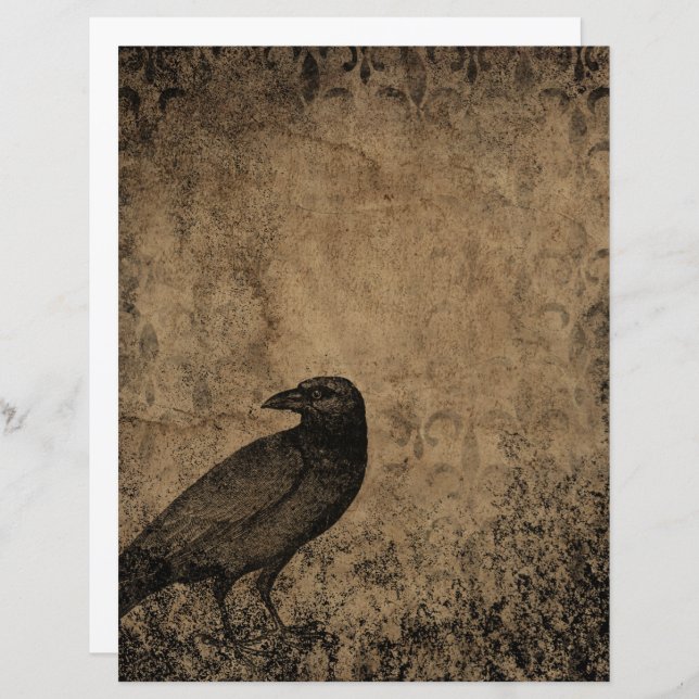 Viktorianisches Halloween Gothic Raven Scrapbook (Vorne/Hinten)