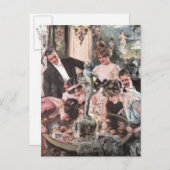 Viktorianisches Halloween-Party Einladungspostkarte (Vorne/Hinten)