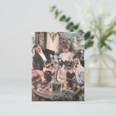 Viktorianisches Halloween-Party Einladungspostkarte (Stehend Vorderseite)