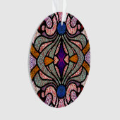 Viktorianisches Hartglas in Farbsplittern Ornament (Vorderseite)