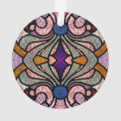 Viktorianisches Hartglas in Farbsplittern Ornament (Rückseite)