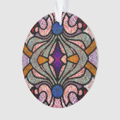 Viktorianisches Hartglas in Farbsplittern Ornament (Vorderseite)