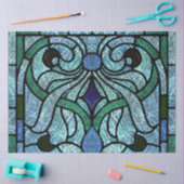 Viktorianisches Hartglas in Rich Blue Seidenpapier (Basteln)