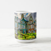 Viktorianisches Haus in Keswick in Aquarellfarbe Kaffeetasse (Mittel)