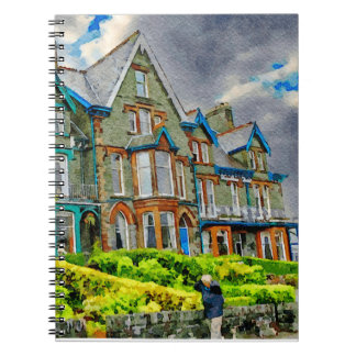 Viktorianisches Haus in Keswick in Aquarellfarbe Notizblock