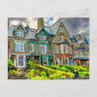 Viktorianisches Haus in Keswick in Aquarellfarbe