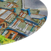Viktorianisches Haus in Keswick in Aquarellfarbe Schneidebrett (Ecke)