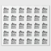 Viktorianisches Haus-Muster Geschenkpapier (Flach)