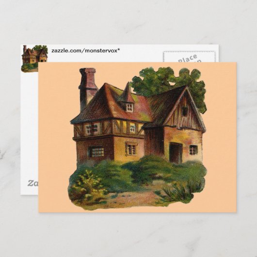 Viktorianisches Haus Postkarte (Vorne/Hinten)