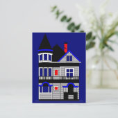 Viktorianisches Haus Postkarte (Stehend Vorderseite)