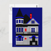 Viktorianisches Haus Postkarte (Vorne/Hinten)