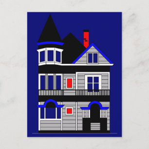 Viktorianisches Haus Postkarte