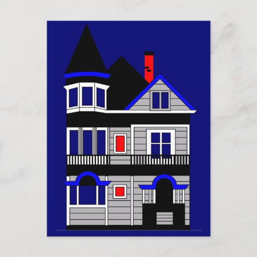 Viktorianisches Haus Postkarte (Vorderseite)
