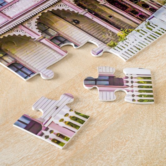 Viktorianisches Haus-Reihen-Puzzlespiel Puzzle (Seite)