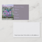 Viktorianisches Haus-Zuhause-Grundstück-wirklicher Visitenkarte (Vorne/Hinten)