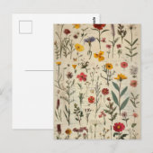 Viktorianisches Herbarium Postkarte (Vorne/Hinten)