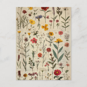 Viktorianisches Herbarium Postkarte