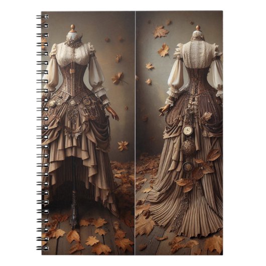 Viktorianisches Herbstlaub-Modedesign Notizblock (Vorderseite)
