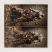 Viktorianisches Herbstlaub-Modedesign Puzzle (Horizontal)