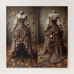 Viktorianisches Herbstlaub-Modedesign Puzzle