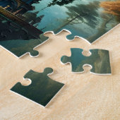 Viktorianisches Herrenhaus im Wolkenkratzer Puzzle (Seite)