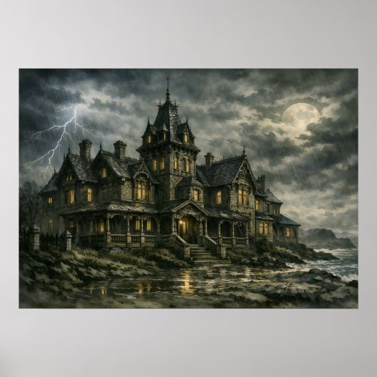 Viktorianisches Herrenhaus von BurnsInHell Poster (Vorne)