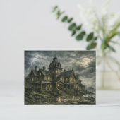 Viktorianisches Herrenhaus von BurnsInHell Postkarte (Stehend Vorderseite)