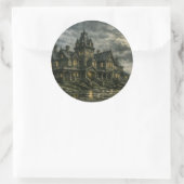 Viktorianisches Herrenhaus von BurnsInHell Runder Aufkleber (Tasche)