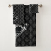 Viktorianisches Herz mit dem Schädel Badhandtuch Set (Insitu)