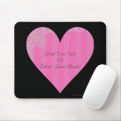 Viktorianisches Herz - Rosa u. Grau Mousepad (Mit Mouse)