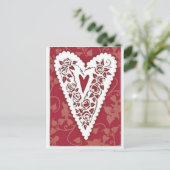 Viktorianisches Herzstück Postkarte (Stehend Vorderseite)