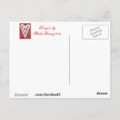 Viktorianisches Herzstück Postkarte (Rückseite)