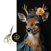 Viktorianisches Hirschportrait Seidenpapier