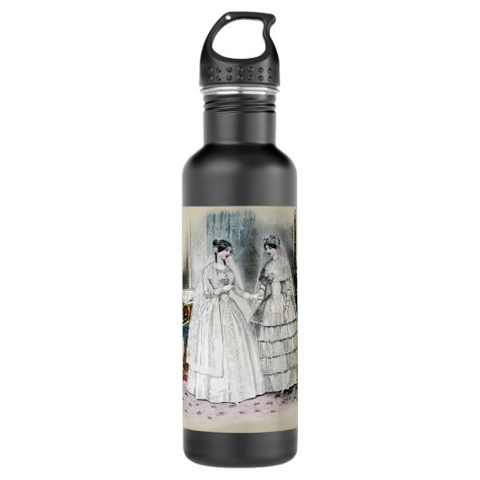 Viktorianisches Hochzeitskleid Edelstahlflasche (Vorderseite)