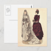 Viktorianisches Hochzeitskleid Postkarte (Vorne/Hinten)