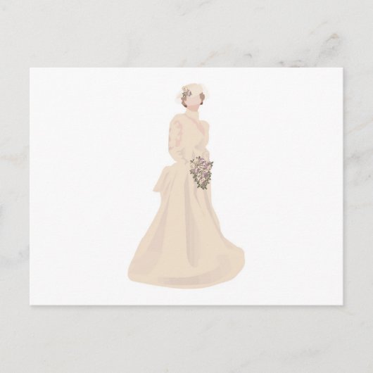 Viktorianisches Hochzeitskleid Postkarte (Vorderseite)