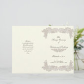Viktorianisches Hochzeitsprogramm für Blumenblätte (Stehend Vorderseite)