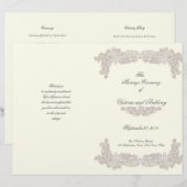Viktorianisches Hochzeitsprogramm für Blumenblätte (Vorne/Hinten)