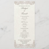 Viktorianisches Hochzeitsprogramm für Flora Programm (Vorderseite)