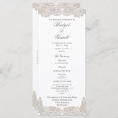 Viktorianisches Hochzeitsprogramm für Flora Programm (Vorne/Hinten)