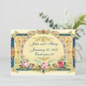 Viktorianisches Hochzeitstag Verlobung Ankündigung (Stehend Vorderseite)