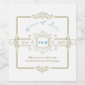 Viktorianisches Hochzeitsweinlabel Weinetikett (Einzelnes Label)