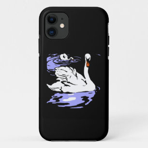 Viktorianisches Holz geschnitten Weiße Schwäne sch iPhone 11 Hülle