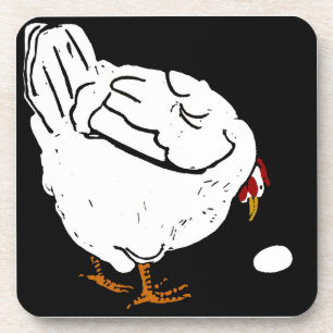 Viktorianisches Holzhähnchen auf Untersetzer