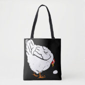 Viktorianisches Holzhühnchen & Ei auf Beutel Tasche (Vorderseite)