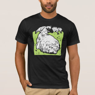 Viktorianisches Holzschnitt-Schaf auf T-Shirt