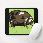 Viktorianisches Holzschnitt-Schwein oder Schwein M Mousepad (Mit Mouse)