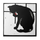 Viktorianisches Holzschnitt Tierkatzen Untersetzer (Vorderseite)