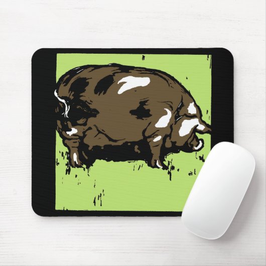 Viktorianisches Holzschnitzel oder Hog Mousepad (Mit Mouse)